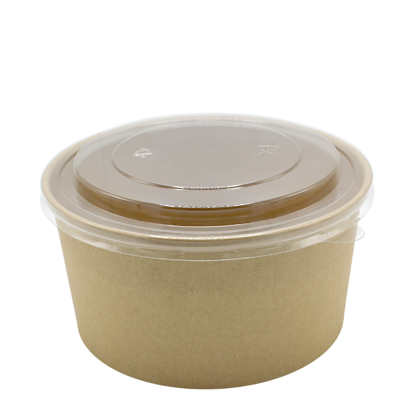 Go Pak Takeaway Box 1000ml / Translucent PP _Microwavable` / 300 Boxes Microwavable Kraft Round Deli Bowls