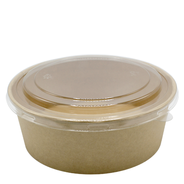 Go Pak Takeaway Box 1300ml / Translucent PP _Microwavable` / 300 Boxes Microwavable Kraft Round Deli Bowls