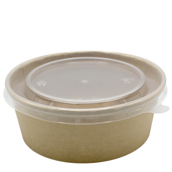 Go Pak Takeaway Box 1300ml / Translucent PP _Microwavable` / 300 Boxes Microwavable Kraft Round Deli Bowls