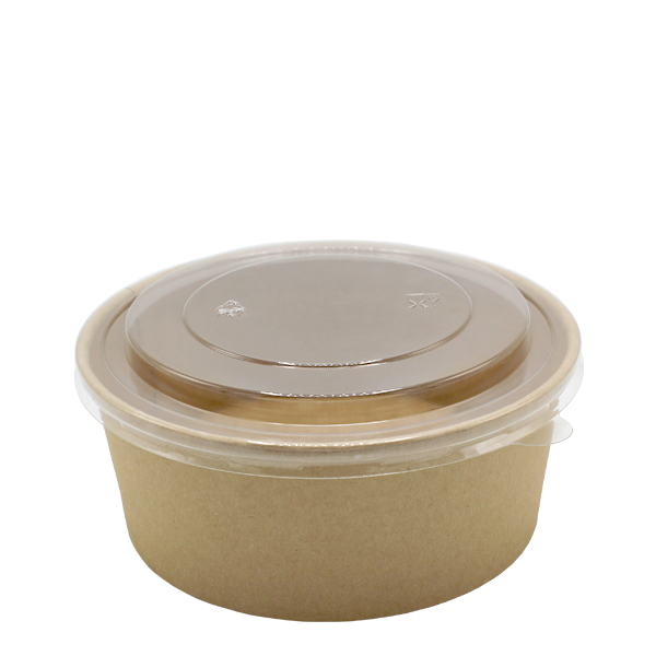 Go Pak Takeaway Box 750ml / Translucent PP _Microwavable` / 300 Boxes Microwavable Kraft Round Deli Bowls