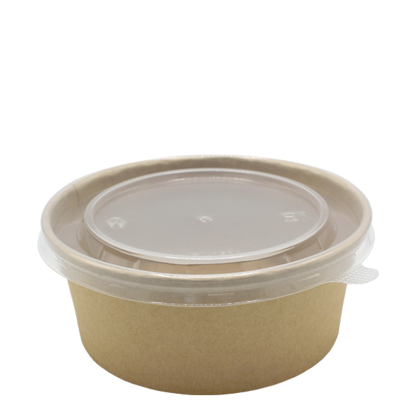 Go Pak Takeaway Box 750ml / Translucent PP _Microwavable` / 300 Boxes Microwavable Kraft Round Deli Bowls