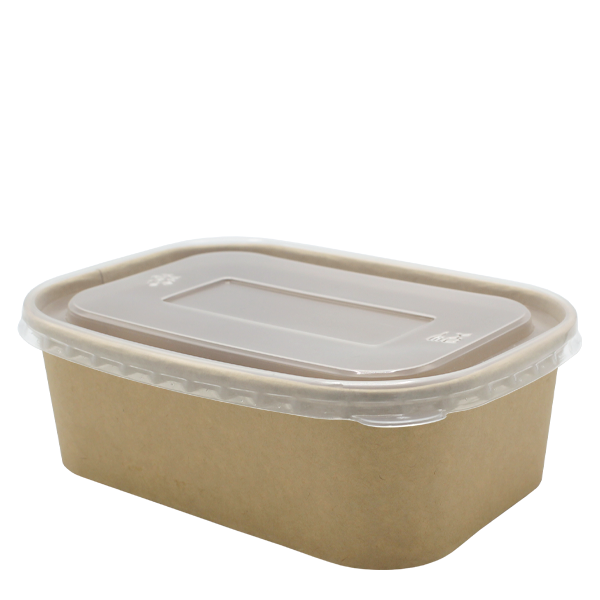 Go Pak Takeaway Box 1000ml / Translucent PP _Microwavable` / 300 Boxes Microwavable Kraft Rectangle Deli Bowls