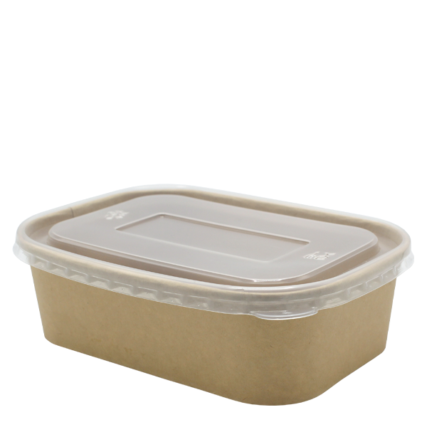 Go Pak Takeaway Box 750ml / Translucent PP _Microwavable` / 300 Boxes Microwavable Kraft Rectangle Deli Bowls