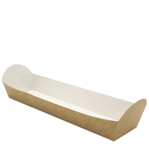 Go Pak Takeaway Tray 275 x 105 x 62mm / 500 Boxes Kraft Long Food Trays