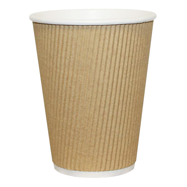 H Pack Ripple Wall Paper Cups 8oz / Approx. 100 Cups 8oz Triple Kraft Ripple Wall LOT: 801