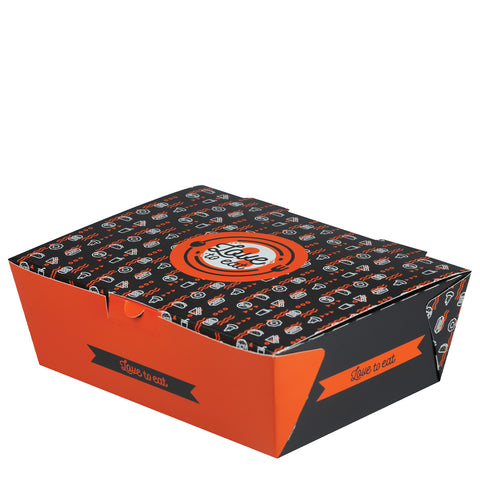 Intertan Takeaway Box 20 x 14.5 x 7.5cm / 200 Boxes Love 2 Eat Double Burger Box