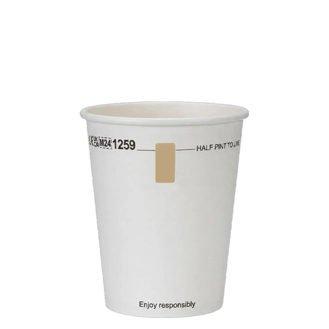 UKCA & CE Marked Aqueous-Lined Paper Half Pint Pots with Window