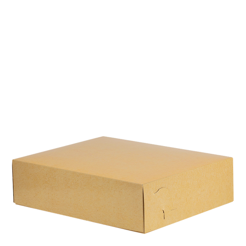 Intertan Takeaway Box Metalised PET / 125 Boxes / 30x23.5x7cm Plain Kraft Grill Box T52