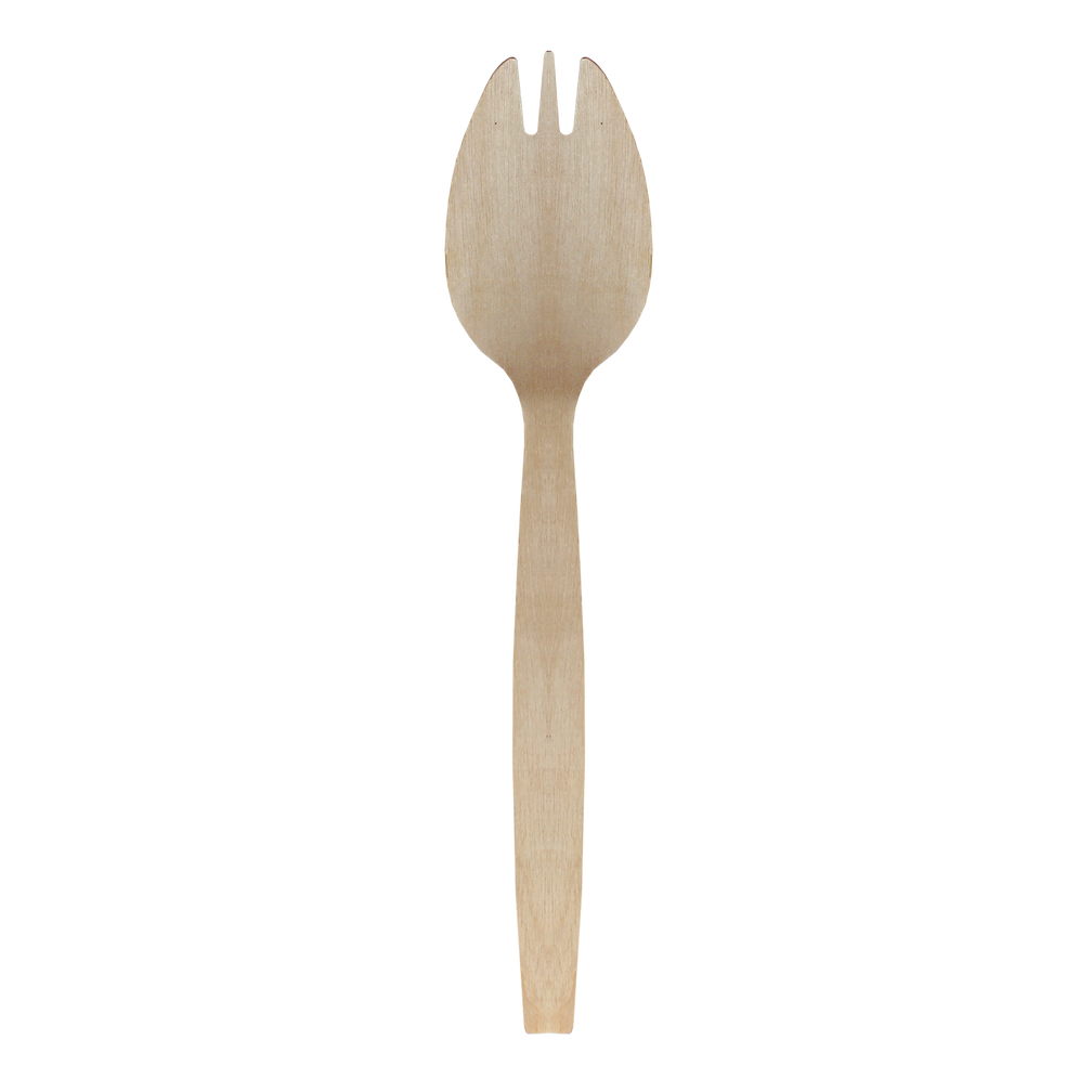 Dispo Biodegradable Cutlery Large Sporks / 147mm / 5000 Sporks Biodegradable Wooden Sporks