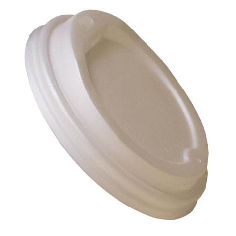 Dispo Sip Thru CPLA Lids Upsell Ingeo White CPLA Compostable Lids 500