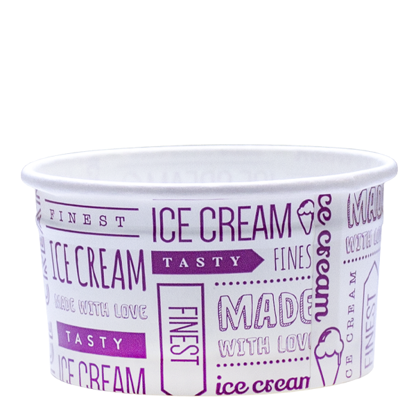 Tas Ice Cream Tubs 2 scoop _160ml` / No Lids / 50 Tubs Tas-ty Finest Ice Cream Tubs