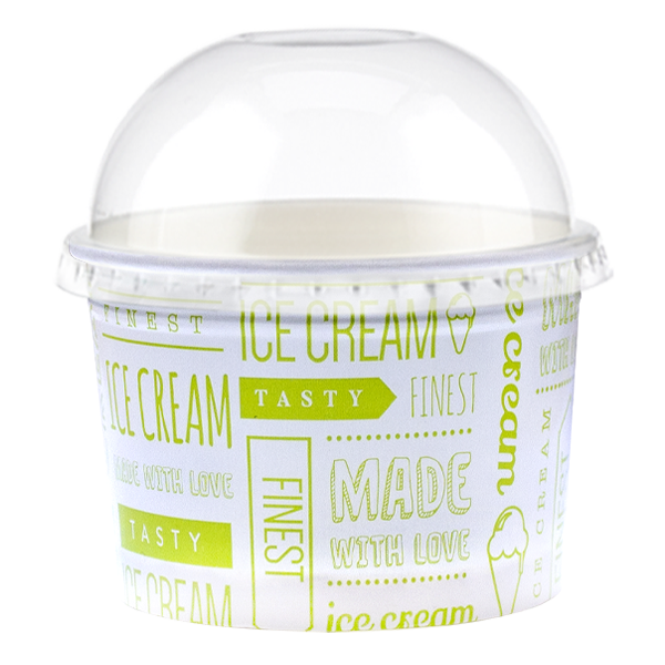 Tas Ice Cream Tubs 3 scoop _280ml` / Domed Lids / 50 Tubs Tas-ty Finest Ice Cream Tubs