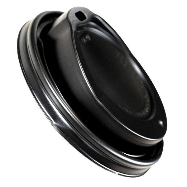 Dispo Black Lids 8oz / 500 Lids Black Sip Thru Lids 500
