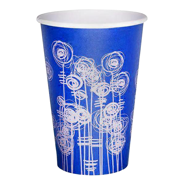 4Aces Paper Water Cups 7oz / 2000 Cups Blue Swirl Water Cup