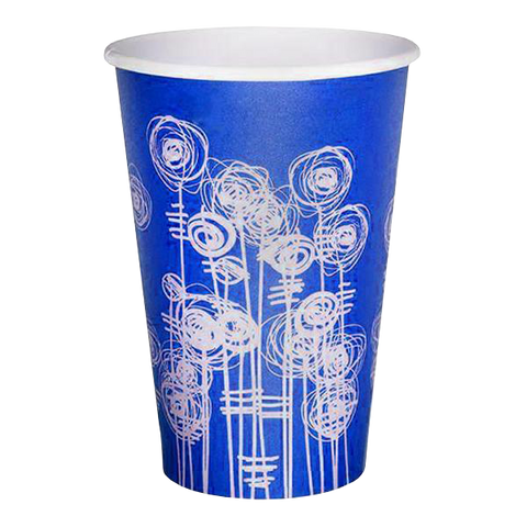 4Aces Paper Water Cups 7oz / 2000 Cups Blue Swirl Water Cup