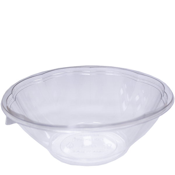 H Pack Container Clear Base Flower Design Salad Bowls
