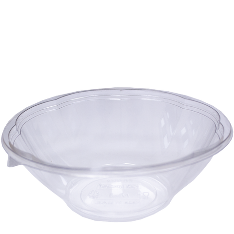 H Pack Container Clear Base Flower Design Salad Bowls