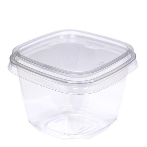 H Pack Hinged Container 16oz / No Lids / 500 Containers Clear Deli Containers