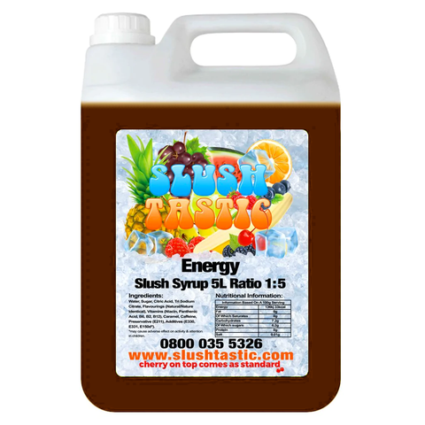 Corporate Vending Slush Syrup 5L Bottle Slushtastic Syrup Energy (Redbull)