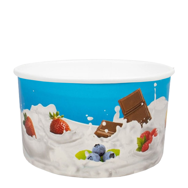 Tas Ice Cream Tubs 1 scoop _100ml` / No Lids / 100 Tubs TAS-ty Fruity Ice Cream Tubs