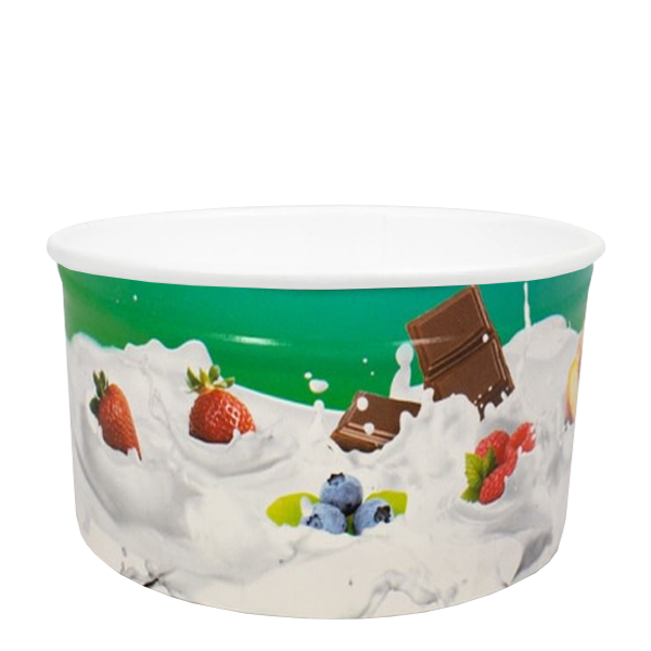 Tas Ice Cream Tubs 2 scoop _160ml` / No Lids / 100 Tubs TAS-ty Fruity Ice Cream Tubs