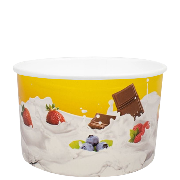 Tas Ice Cream Tubs 3 scoop _280ml` / No Lids / 100 Tubs TAS-ty Fruity Ice Cream Tubs