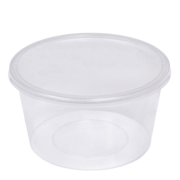 H Pack Microwavable Container 450ml / With Lids / 250 Containers Microwavable Round Container