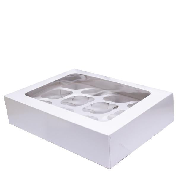 H Pack Container 12 Cup / 100 Boxes Muffin/Cupcake Box 12 Cup