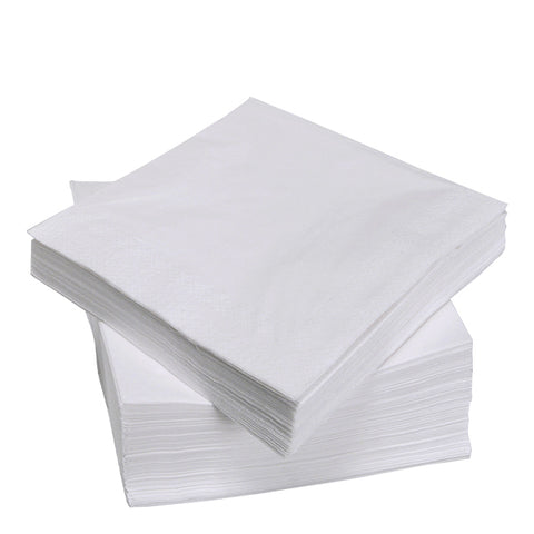 H Pack Tissue 33x33cm 2 PLY / 2000 Sheets Plain White Napkins