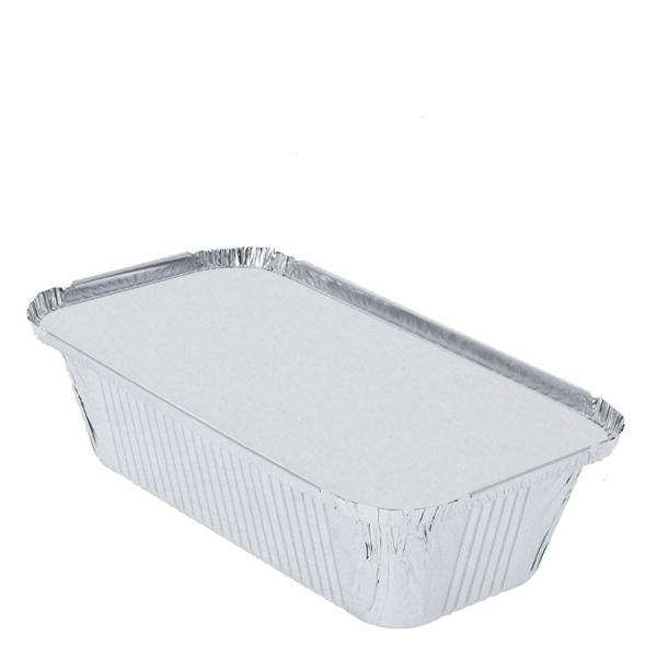 H Pack Aluminium Foil Container 197 x 124 x 46mm / With Lids / 500 Containers No. 6A Aluminium Foil Container