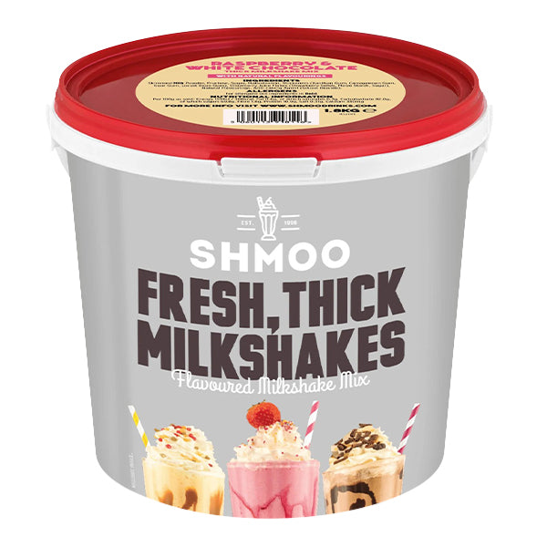 Aimia Foods Shmoo Milkshake Mix Raspberry & White Chocolate / 1.8kg Tub Shmoo Raspberry & White Chocolate Mix 1.8kg