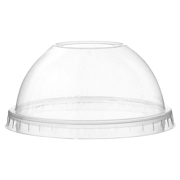 H Pack Domed Lids Domed PET Lids With Straw Slot