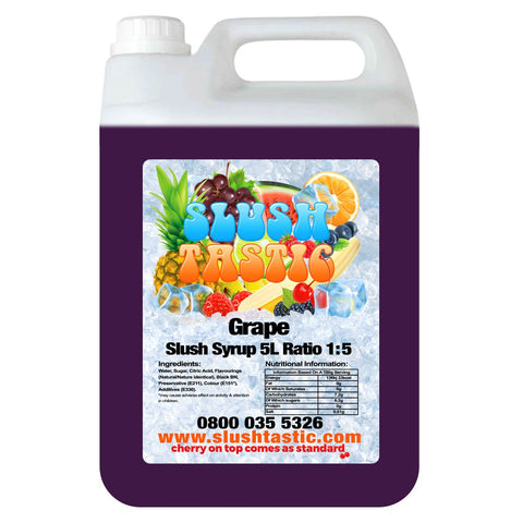 Corporate Vending Slush Syrup 5L Bottle Slushtastic Syrup Grape