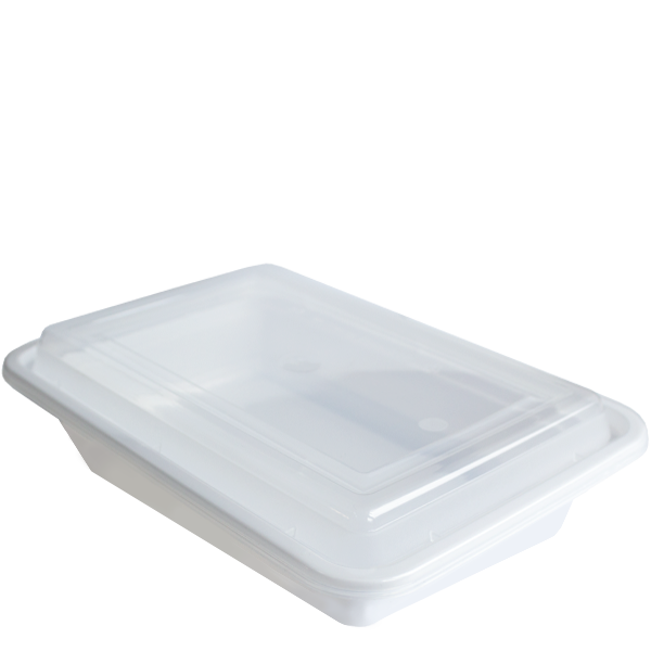 White Base Microwavable Container – Paper Cups Direct