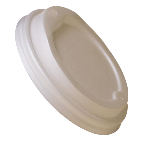 Dispo Sip Thru CPLA Lids Ingeo White CPLA Compostable Lids