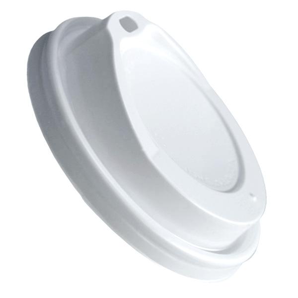 Dispo Sip Thru Plastic Lids 86mm / 1000 Lids Ultimate White Sip Lids